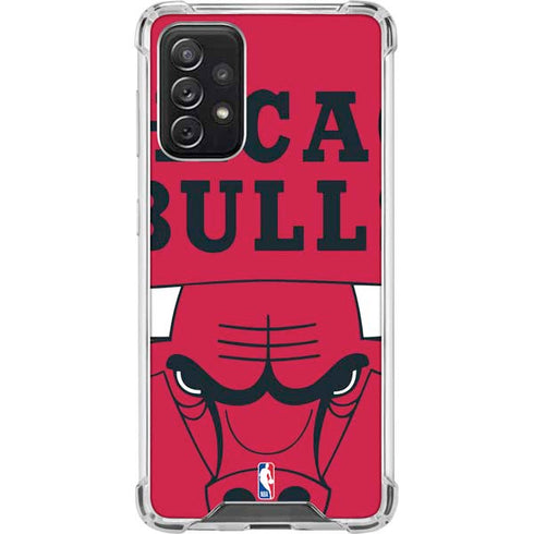 NBA Chicago Bulls Large Logo Galaxy A72 5G Clear Case