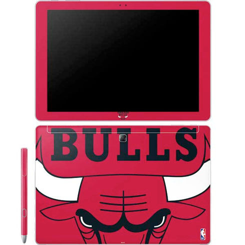 NBA Chicago Bulls Large Logo Galaxy Book 12in Skin