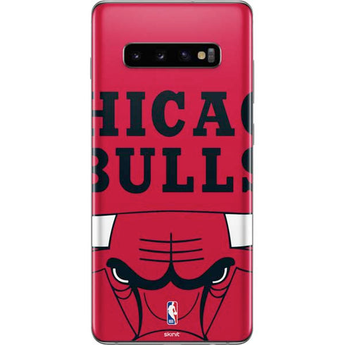 NBA Chicago Bulls Large Logo Galaxy S10 Plus Skin