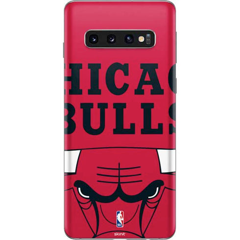 NBA Chicago Bulls Large Logo Galaxy S10 Skin