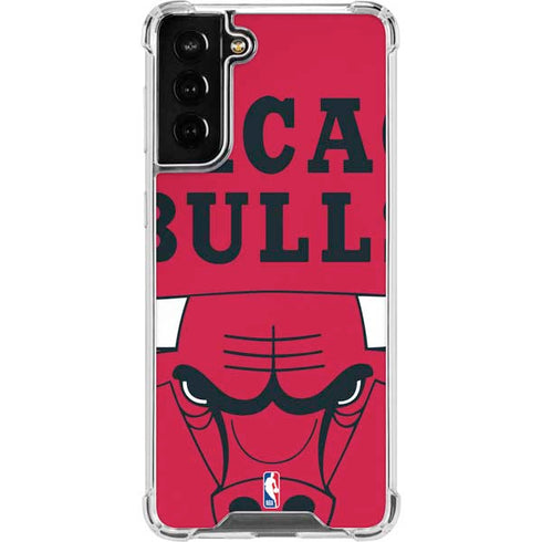 NBA Chicago Bulls Large Logo Galaxy S21 FE Clear Case