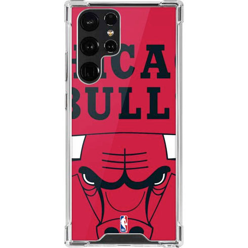 NBA Chicago Bulls Large Logo Galaxy S22 Ultra Clear Case