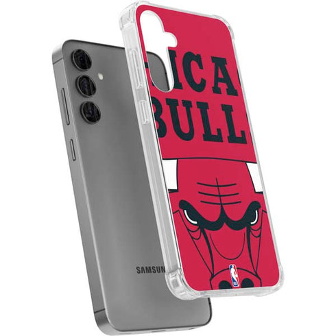 NBA Chicago Bulls Large Logo Galaxy S24 Plus Clear Case