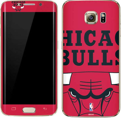 NBA Chicago Bulls Large Logo Galaxy S7 Edge Skin