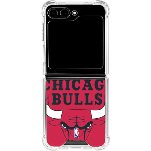 NBA Chicago Bulls Large Logo Galaxy Z Flip5 5G Clear Case