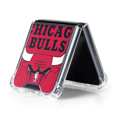 NBA Chicago Bulls Large Logo Galaxy Z Flip5 5G Clear Case