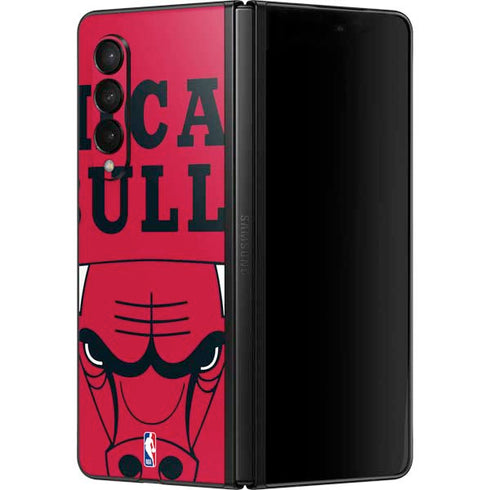 NBA Chicago Bulls Large Logo Galaxy Z Fold3 5G Skin