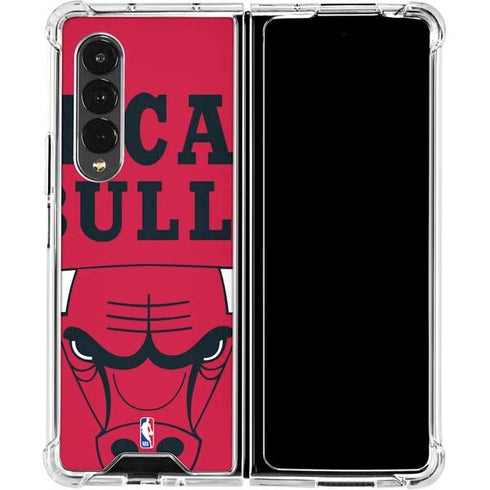 NBA Chicago Bulls Large Logo Galaxy Z Fold4 5G Clear Case