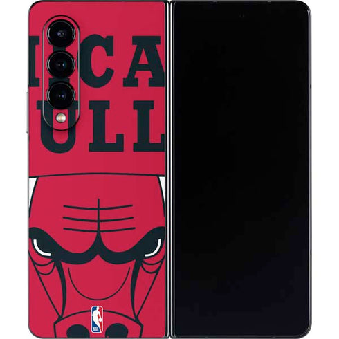 NBA Chicago Bulls Large Logo Galaxy Z Fold4 5G Skin