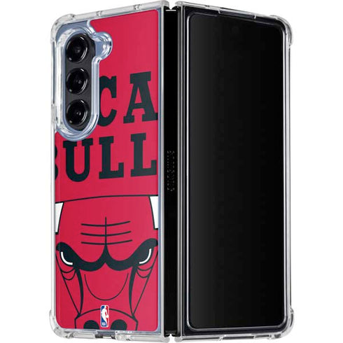 NBA Chicago Bulls Large Logo Galaxy Z Fold5 5G Clear Case