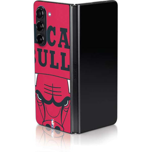 NBA Chicago Bulls Large Logo Galaxy Z Fold5 5G Skin