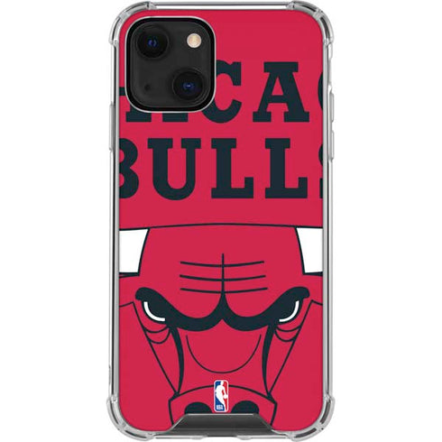 NBA Chicago Bulls Large Logo iPhone 13 Mini Clear Case
