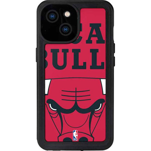 NBA Chicago Bulls Large Logo iPhone 13 Mini Waterproof Case
