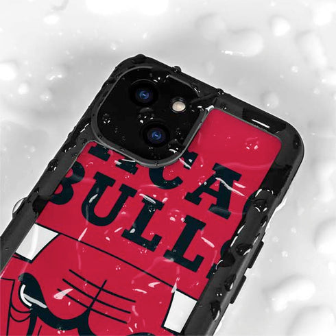 NBA Chicago Bulls Large Logo iPhone 13 Mini Waterproof Case