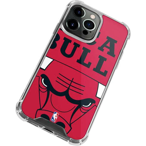NBA Chicago Bulls Large Logo iPhone 13 Pro Max Clear Case