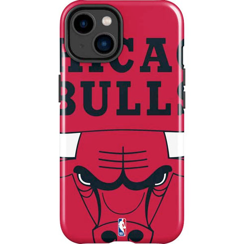 NBA Chicago Bulls Large Logo iPhone 15 Plus Impact Case