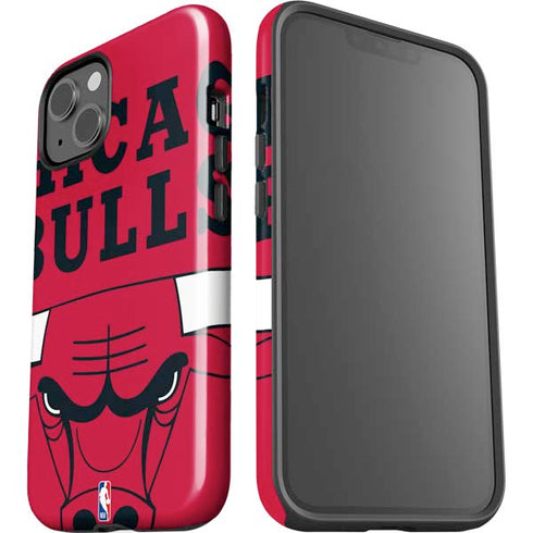 NBA Chicago Bulls Large Logo iPhone 15 Impact Case