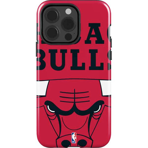 NBA Chicago Bulls Large Logo iPhone 15 Pro Impact Case