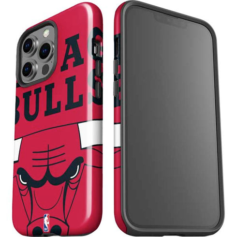 NBA Chicago Bulls Large Logo iPhone 14 Pro Impact Case