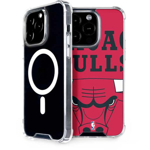 NBA Chicago Bulls Large Logo iPhone 14 Pro MagSafe Case