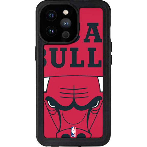 NBA Chicago Bulls Large Logo iPhone 14 Pro Max Waterproof Case