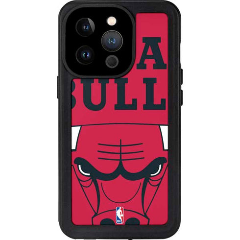 NBA Chicago Bulls Large Logo iPhone 14 Pro Waterproof Case