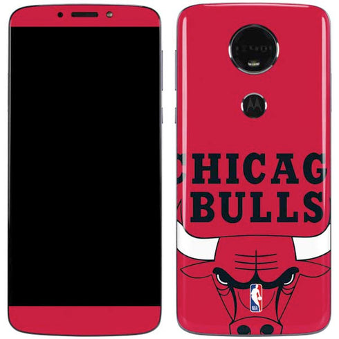 NBA Chicago Bulls Large Logo Moto E5 Plus Skin