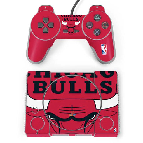 NBA Chicago Bulls Large Logo PlayStation Classic Bundle Skin