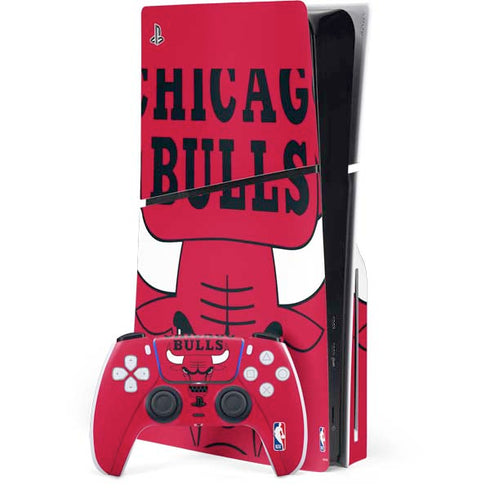 NBA Chicago Bulls Large Logo PS5 Slim Disk Bundle Skin