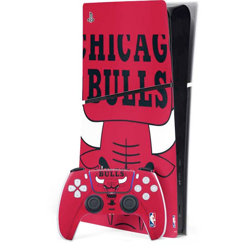 NBA Chicago Bulls Large Logo PS5 Slim Digital Edition Bundle Skin