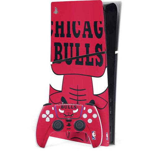 NBA Chicago Bulls Large Logo PS5 Slim Digital Edition Console Skin