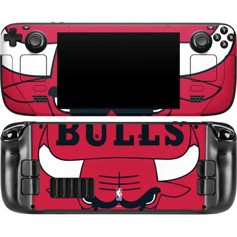NBA Chicago Bulls Large Logo Steam Deck Handheld Gaming Computer Skin