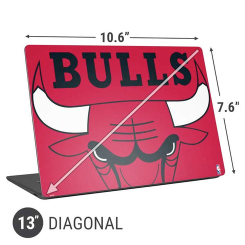 NBA Chicago Bulls Large Logo Universal Laptop 13in (10.6 x 7.6in) Skin