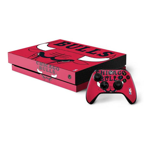 NBA Chicago Bulls Large Logo Xbox One X Bundle Skin
