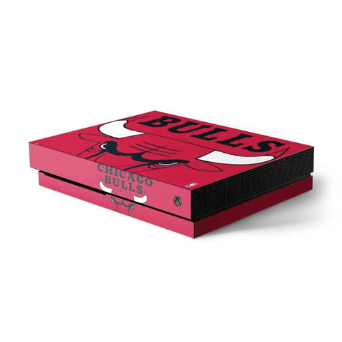 NBA Chicago Bulls Large Logo Xbox One X Console Skin