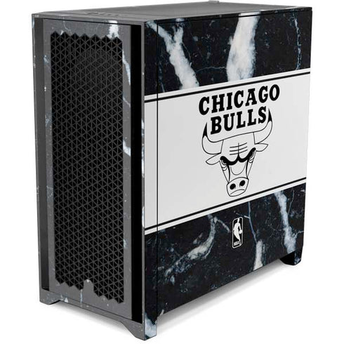 NBA Chicago Bulls Marble Corsair 4000D Tempered Glass Mid-Tower ATX Case Skin