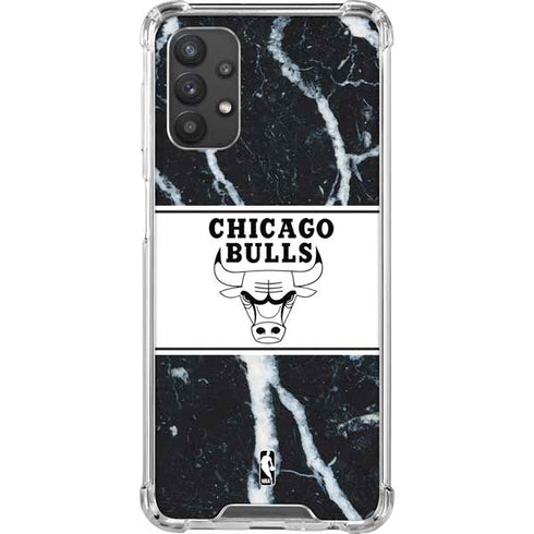 NBA Chicago Bulls Marble Galaxy A32 5G Clear Case