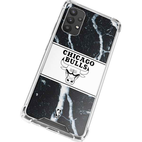 NBA Chicago Bulls Marble Galaxy A32 5G Clear Case