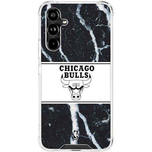 NBA Chicago Bulls Marble Galaxy A54 5G Clear Case