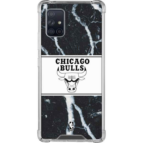 NBA Chicago Bulls Marble Galaxy A71 5G Clear Case