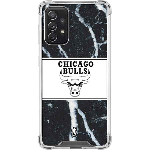 NBA Chicago Bulls Marble Galaxy A72 5G Clear Case