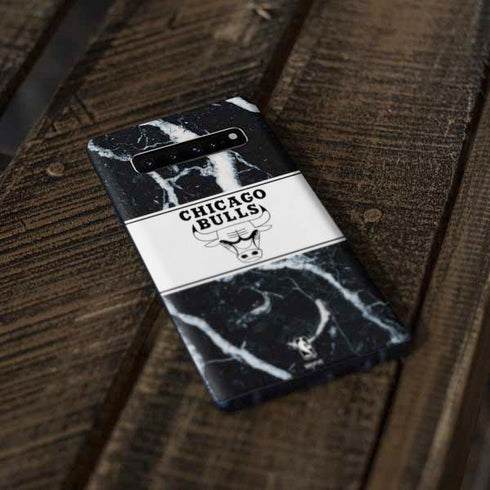 NBA Chicago Bulls Marble Galaxy S10 Plus Skin