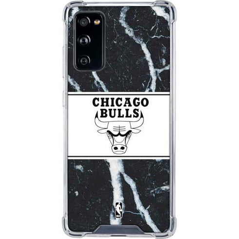 NBA Chicago Bulls Marble Galaxy S20 FE Clear Case