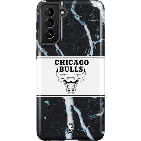 NBA Chicago Bulls Marble Galaxy S21 FE Pro Case