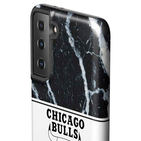 NBA Chicago Bulls Marble Galaxy S21 FE Pro Case