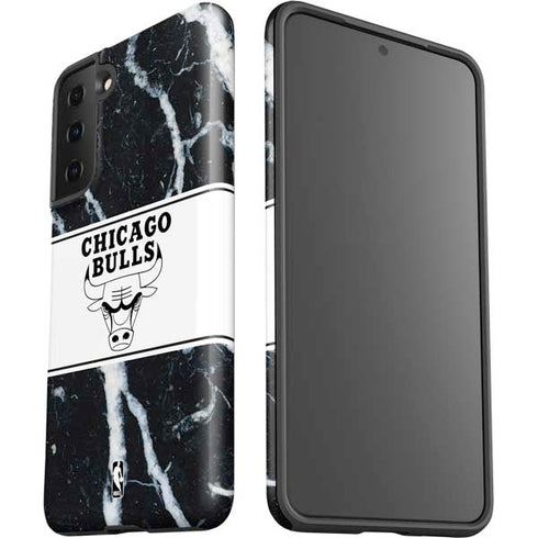 NBA Chicago Bulls Marble Galaxy S21 FE Pro Case