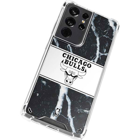 NBA Chicago Bulls Marble Galaxy S21 Ultra 5G Clear Case