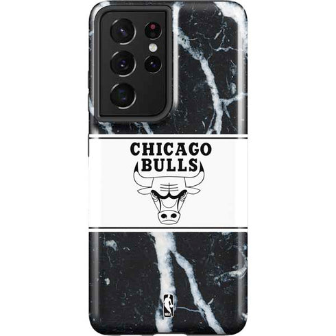NBA Chicago Bulls Marble Galaxy S21 Ultra 5G Pro Case