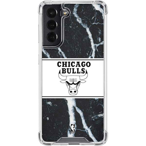 NBA Chicago Bulls Marble Galaxy S22 Clear Case
