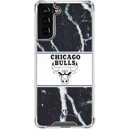 NBA Chicago Bulls Marble Galaxy S22 Plus Clear Case